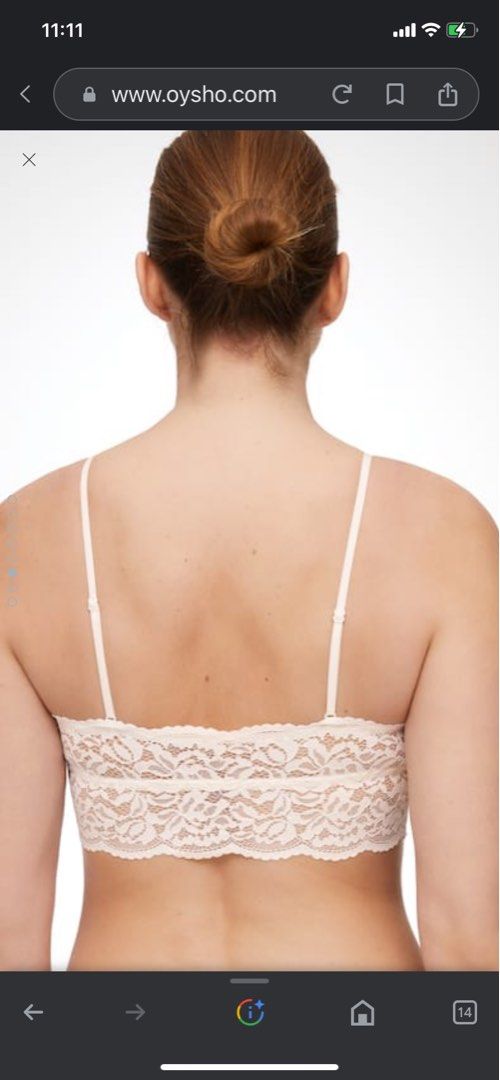 Oysho longline lace bralette
