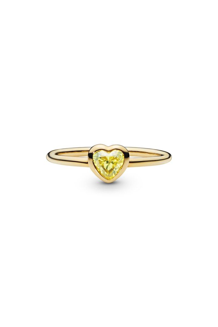 Pandora Authentic Gold Radiant Heart Ring Women s Fashion