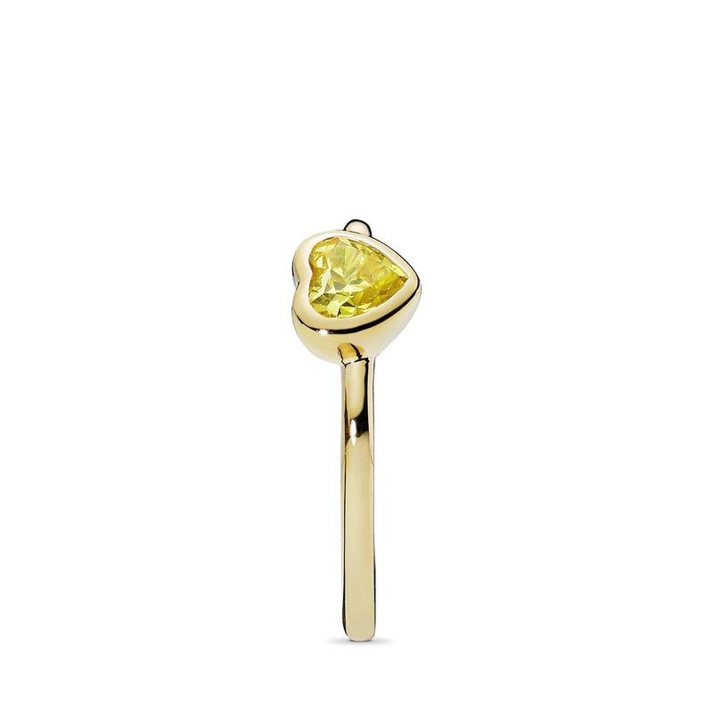 Pandora Authentic Gold Radiant Heart Ring Women s Fashion