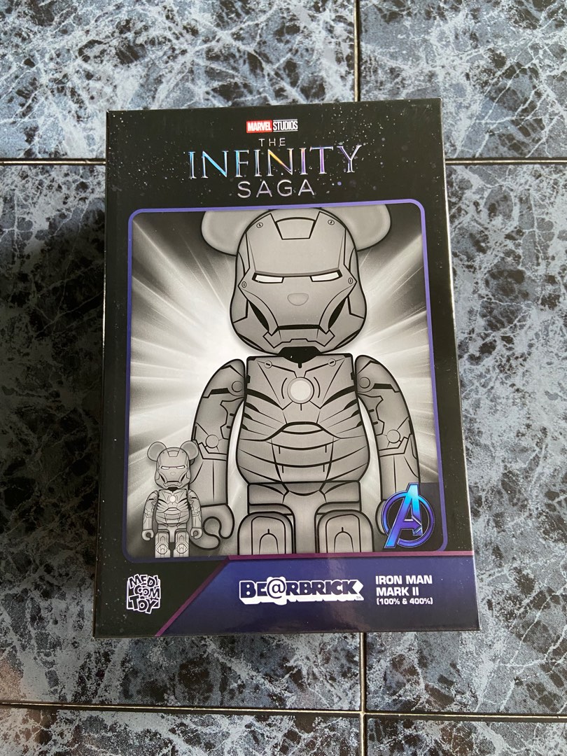Physical stock 400 + 100 Ironman mk2 mark 2 bearbrick iron man be