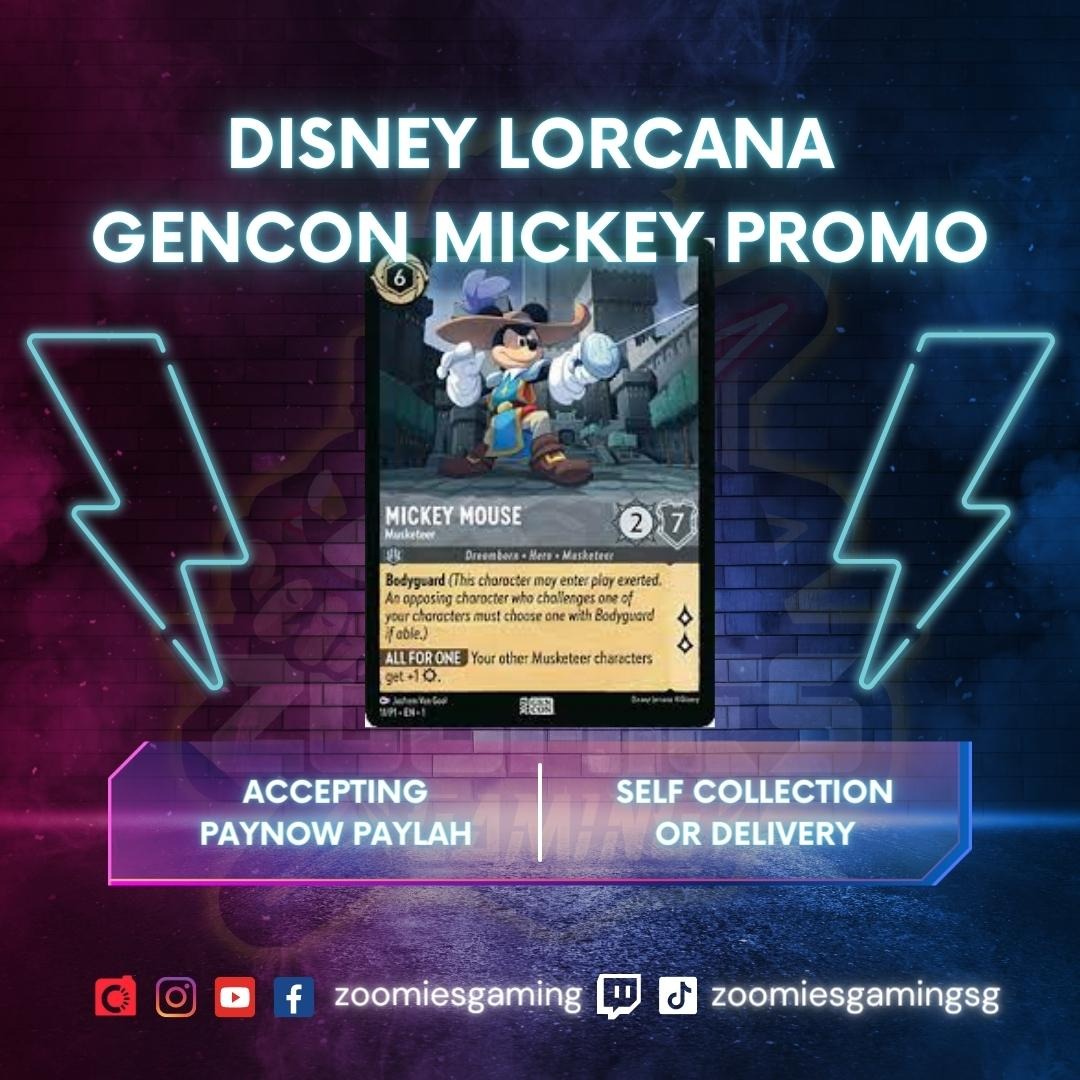 [Ready Stock]Disney Lorcana Gen Con 2023 Mickey Promo Card