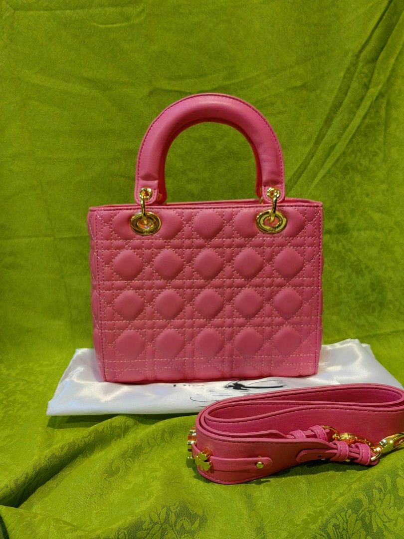 Preloved Christian Lady Dior pink (Category: Luxury Bags & Wallets) located in Cebu City. Submitted by elcoleccion21 (Listing ID 1247892455, Image 3). Description: japan source coded lambskin leather.