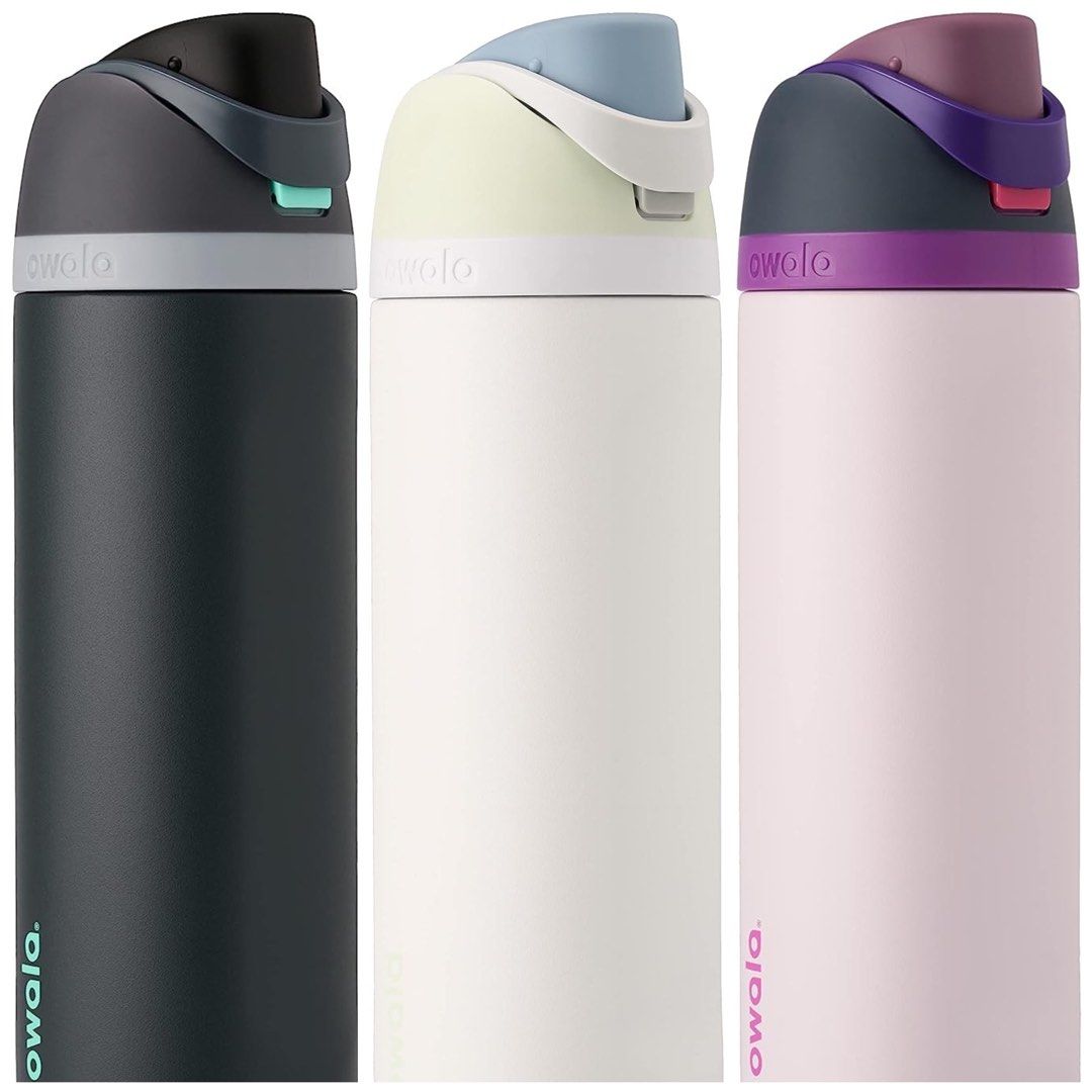 Owala Sugar Skull water bottle with lid and straw design