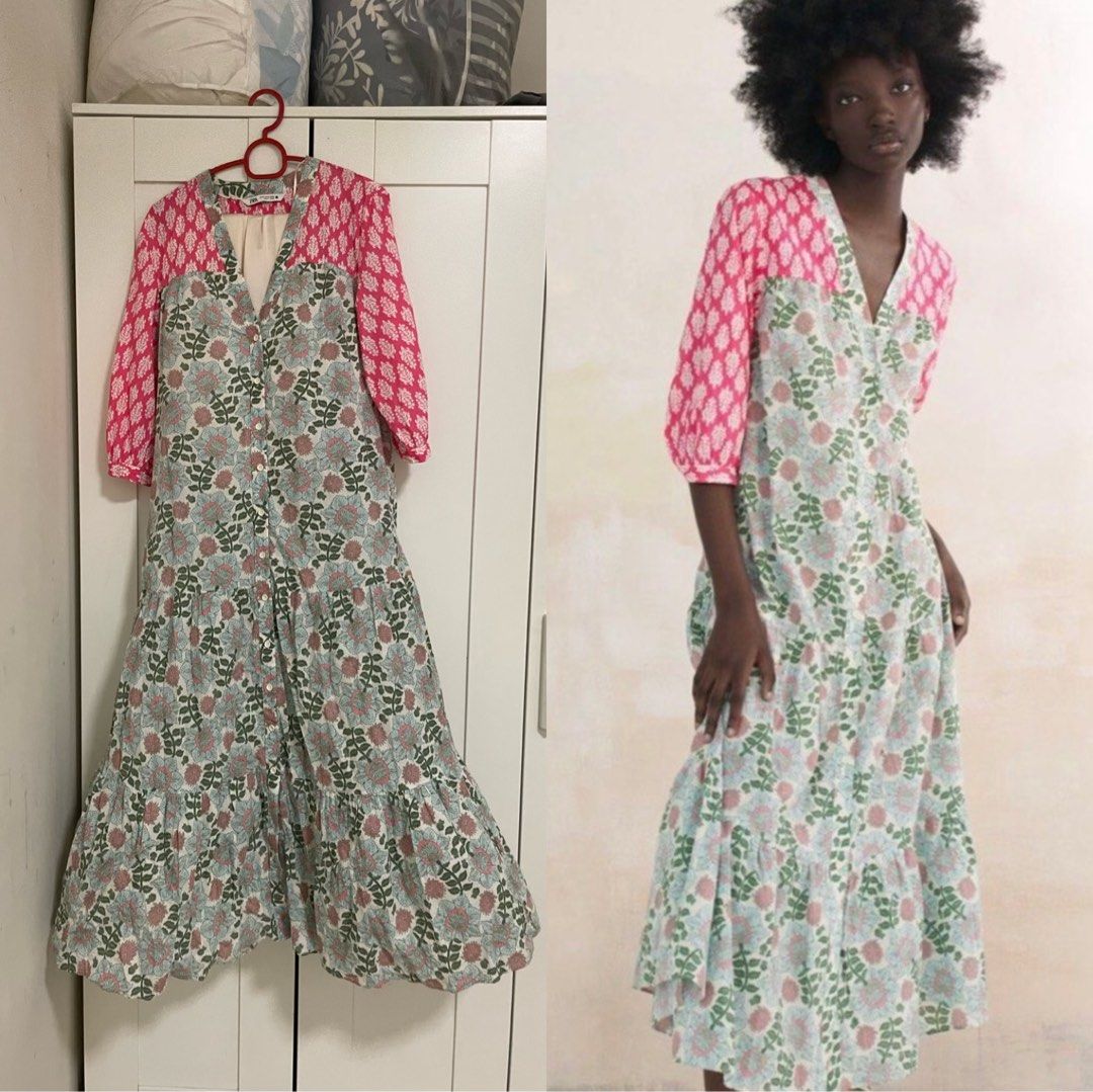 Printed midi dress Zara