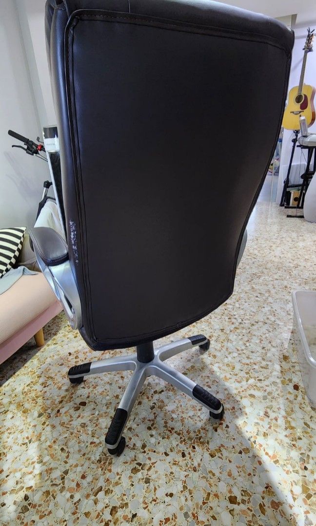 Real leather office study chairs 2 chairs for sale Furniture