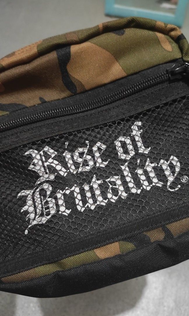 Rise of brutality (Category: Sling Bags) located in Caloocan City. Submitted by prelablcn (Listing ID 1247848031, Image 2). Description: Rise of brutality sling bag Used once See pics for details.