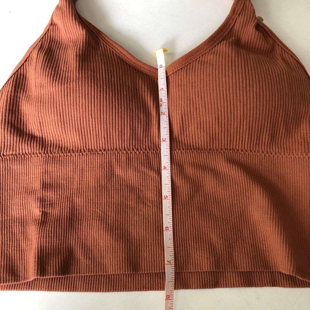 rust halter women top (Category: Sleeveless) located in Taguig. Submitted by unfeigned (Listing ID 1247860986, Image 3). Description: price is firm^^ fits xs - s nice stretchy fabric! it comes with removable pads .