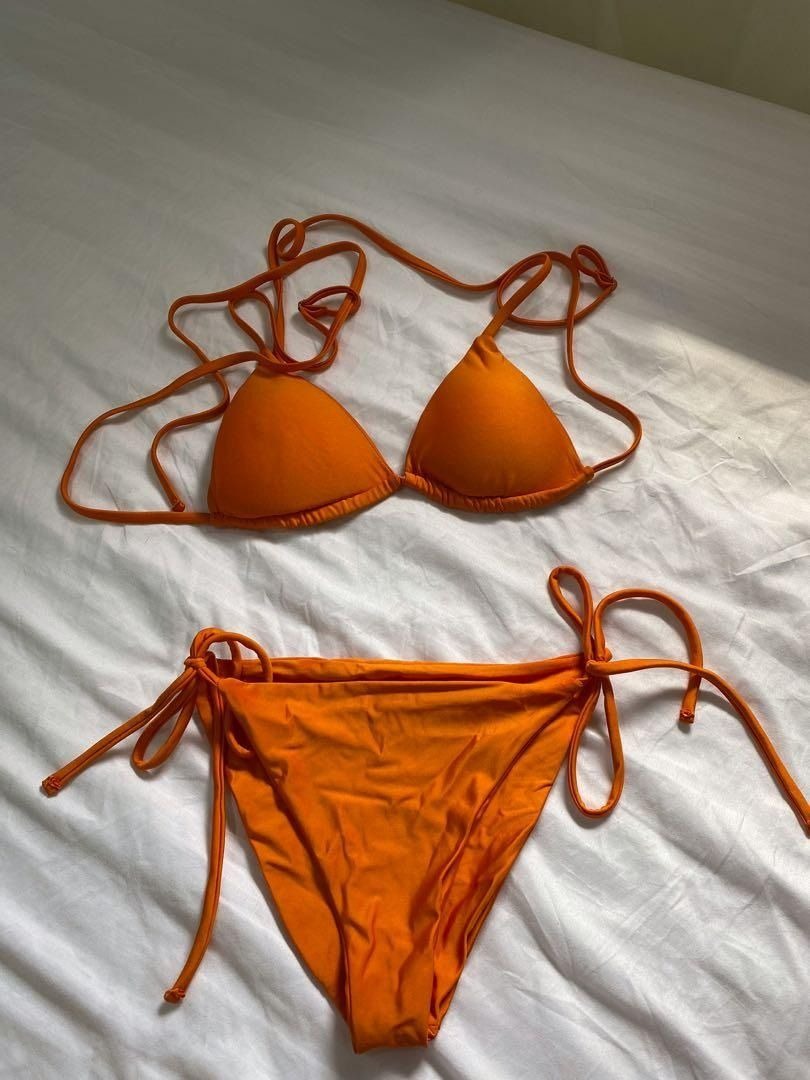 shein orange bikini, Women's Fashion, Swimwear, Bikinis & Swimsuits on
