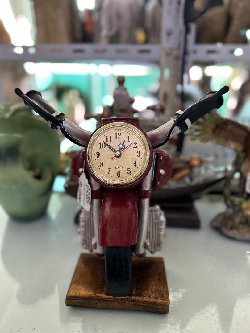 Ship and Motorbike Desk Clock (Category: Clocks) located in Manila. Submitted by cozzyessentialshopph (Listing ID 1247795631, Image 1). Description: Item: Ship (dual face clock), Motor Bike (single clock) Material: polystone Qty: 1 each design Rate: Ranges to 1.8K to 2.6k Sale disc: 1.5K to 2.2k Loc: Ipil Bambang Manila MOP: GCash, PNB, BDO, PayMaya MOD all SF, courier delivery services are c/o by the buyer Note: first come first served basis (w/