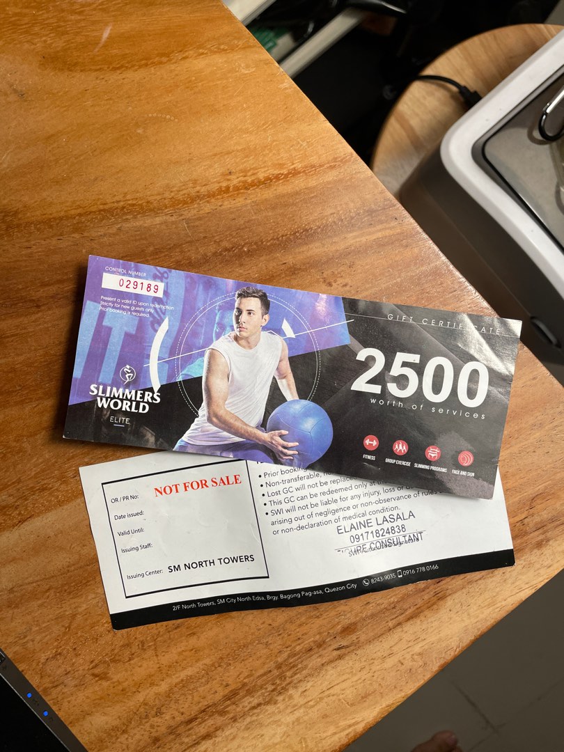 Slimmers World Gift Certificate (worth 5,000 PHP, SM North Towers), Health & Nutrition, Health