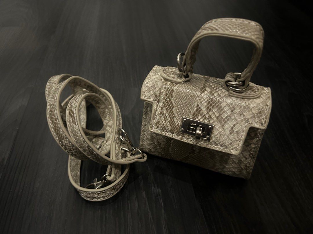 Genuine Leather Vertical Mini Skeleton-skin Small Bag