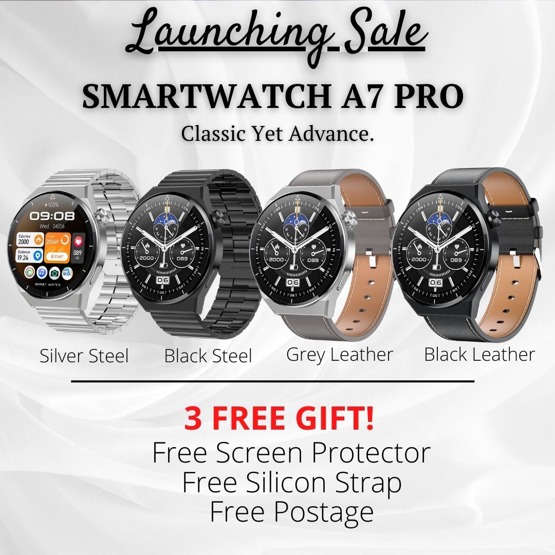 SMARTWATCH A7 PRO 46MM CLASSIC ROUND TYPE ABLE TO RECEIVE