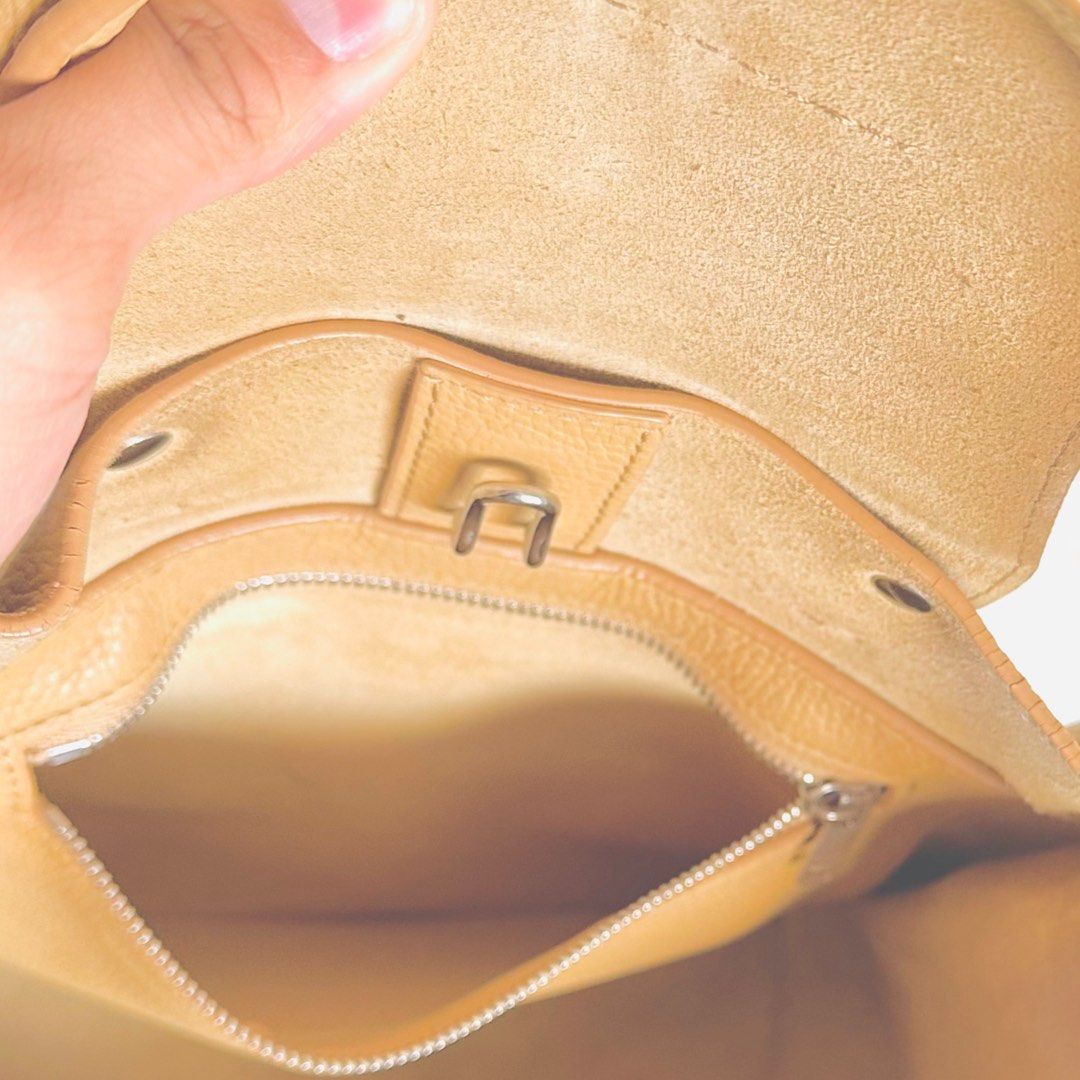 STEAL Celine Sand Taupe Beige Small Big Bag With Long Strap Top