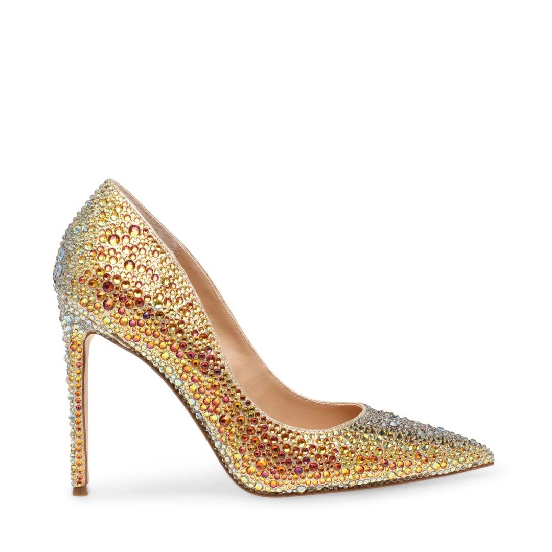 Steve Madden Vives Gold Iridescent Women s Fashion Footwear