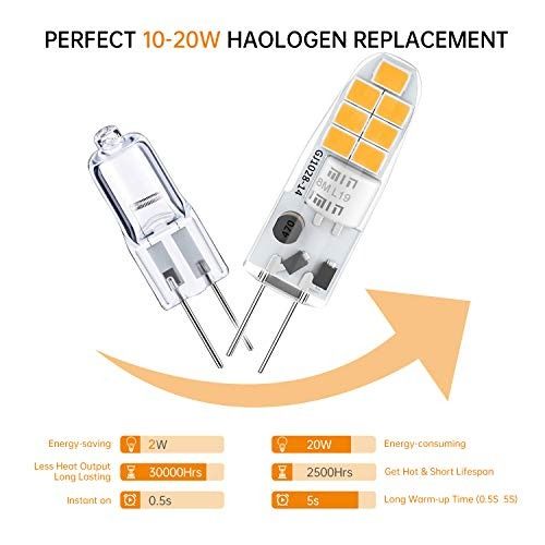 YUIIP G4 LED Bulb 2W 10W 20W Halogen Bulbs Replacement AC/DC 12V