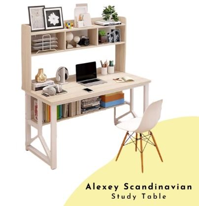 Study table with Book Rack Space Saving Productive Home