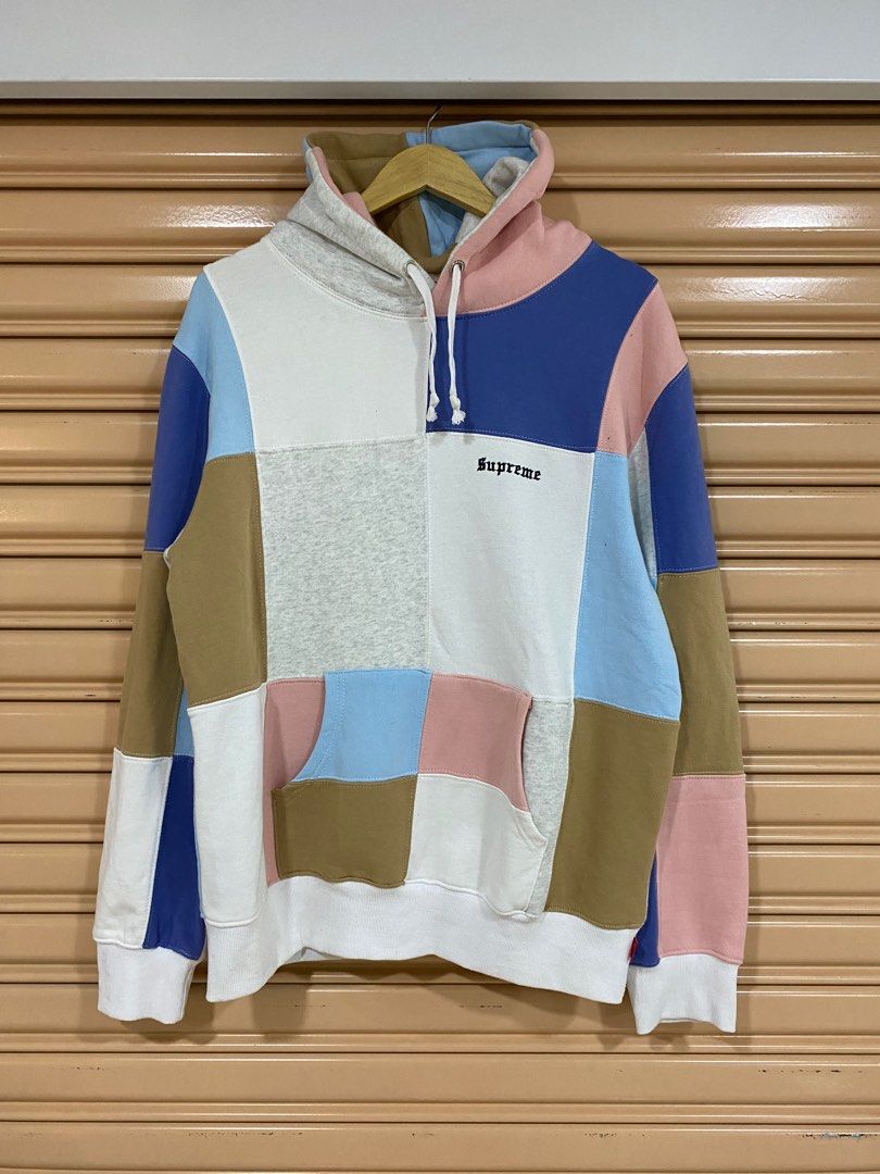 Supreme patchwork cheap hoodie