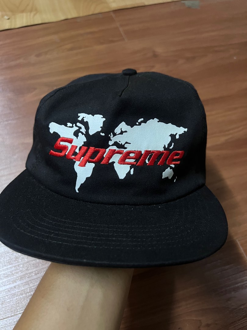 Supreme world map, Men's Fashion, Watches & Accessories, Cap & Hats on ...