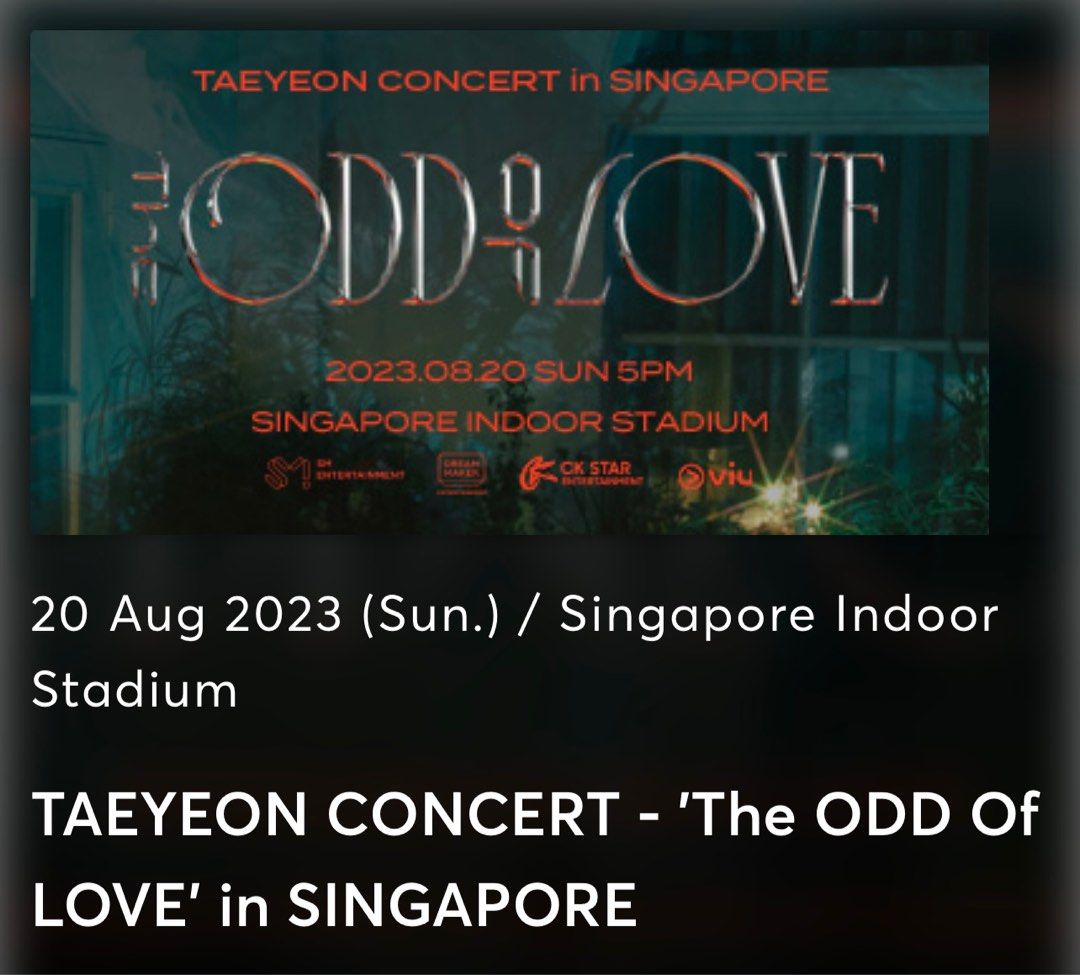 Taeyeon concert tickets, Tickets & Vouchers, Event Tickets on Carousell