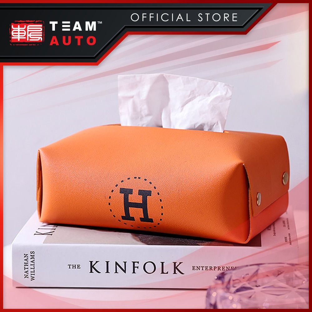 Hermes Red K-box Small Tissue Box