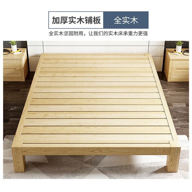 Tatami Bed Frame Solid Wood Single Bed Frame Rental Room Bed Frame With