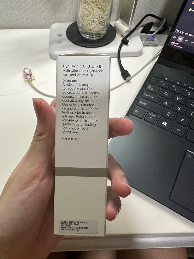 The Ordinary hyaluronic acid for hydration and moisturiser, Beauty