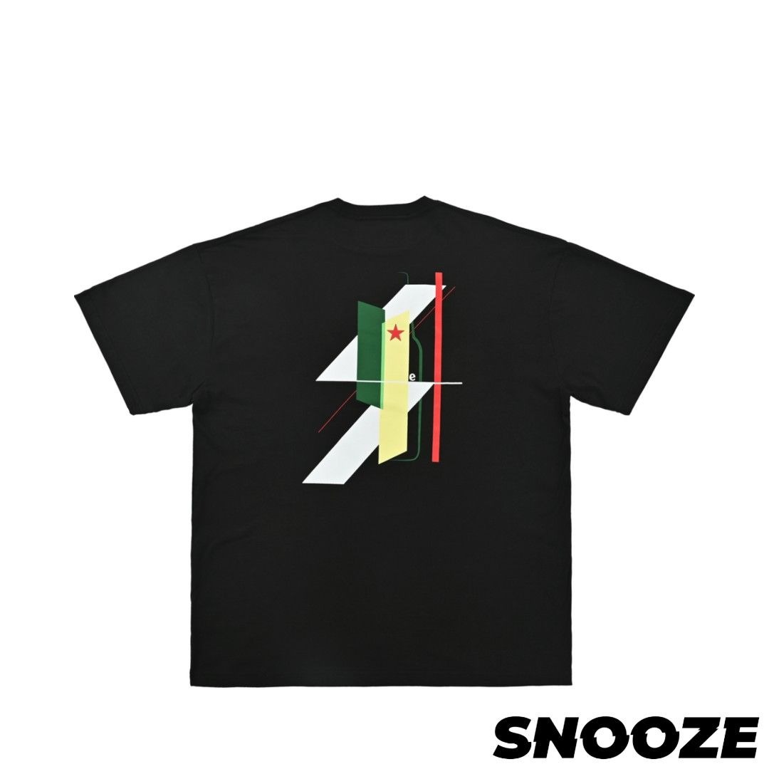 THE SALVAGES X HEINEKEN ICONS OF GOOD TIMES OS CAN COMPRESSED BLACK TEE ...