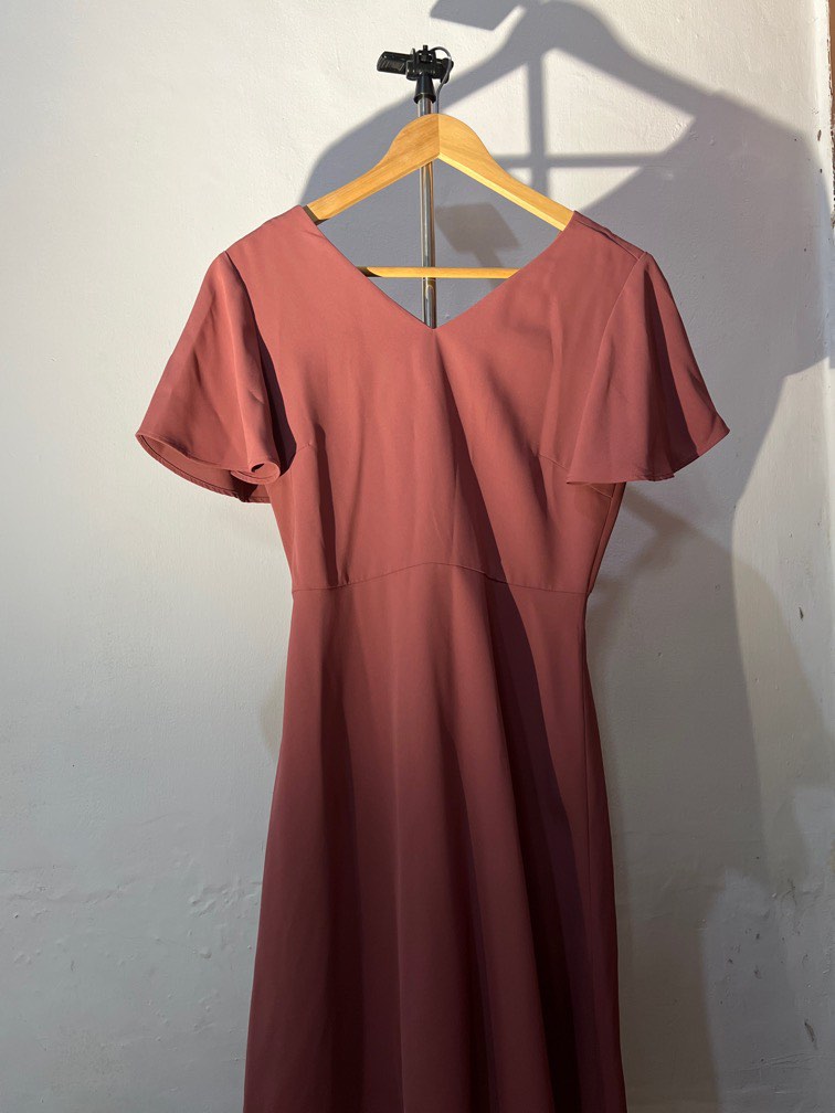 Uniqlo purple dress, Fesyen Wanita, Pakaian Wanita, Gaun & Rok di Carousell