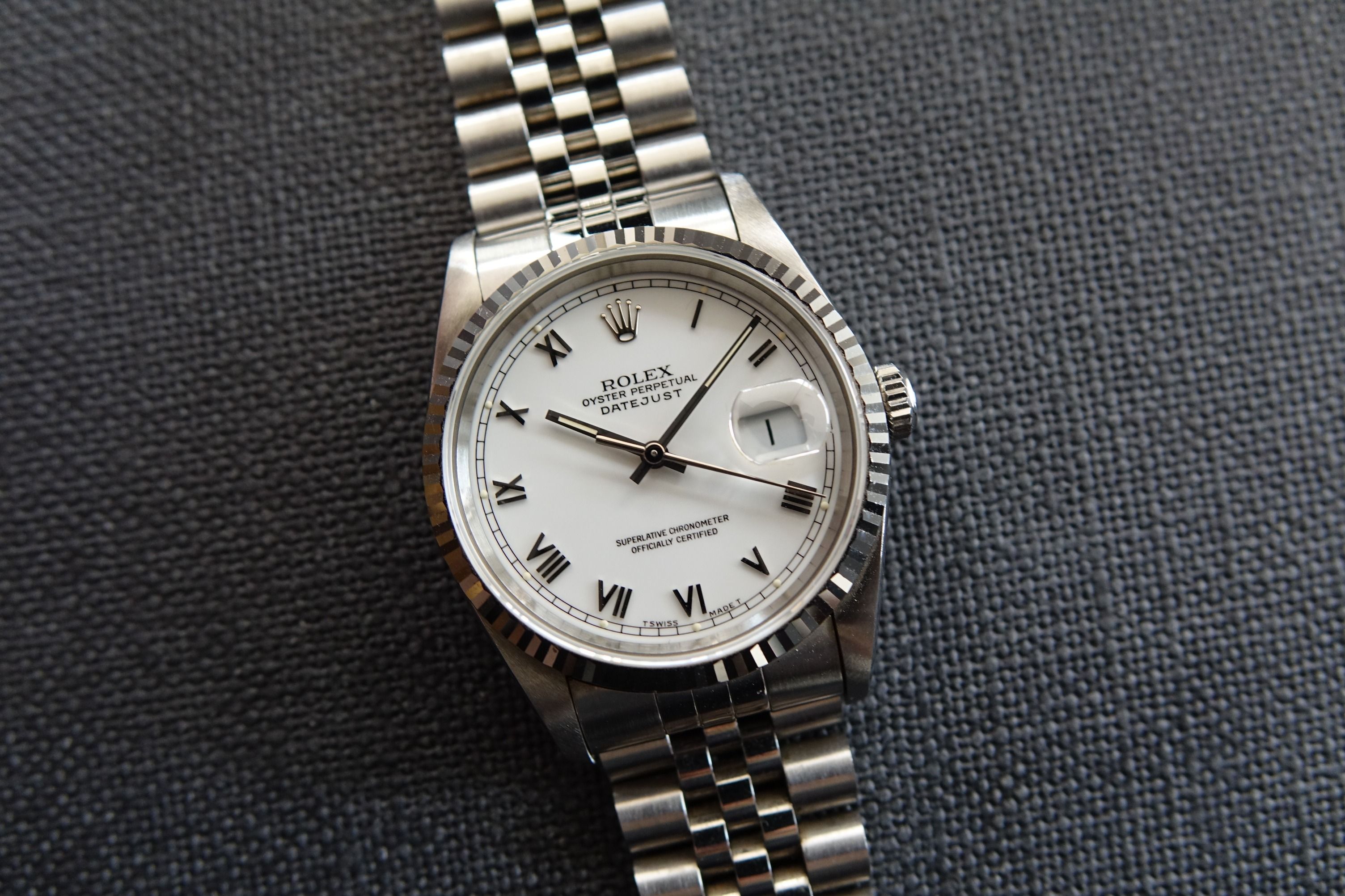 White datejust shop 36