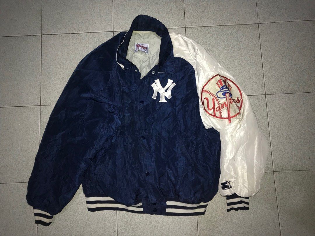 Vintage NY YANKEES SATIN JACKET STARTER Men s Fashion Coats
