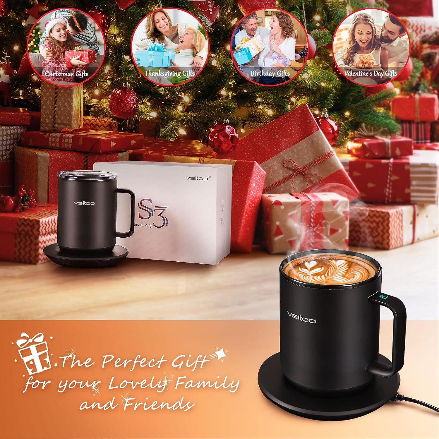 Coffee Warmer for Desk,4.6Inch Electric Cup Warmer