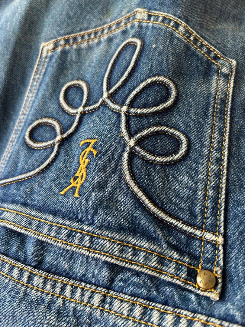 Saint laurent embroidered outlet jeans