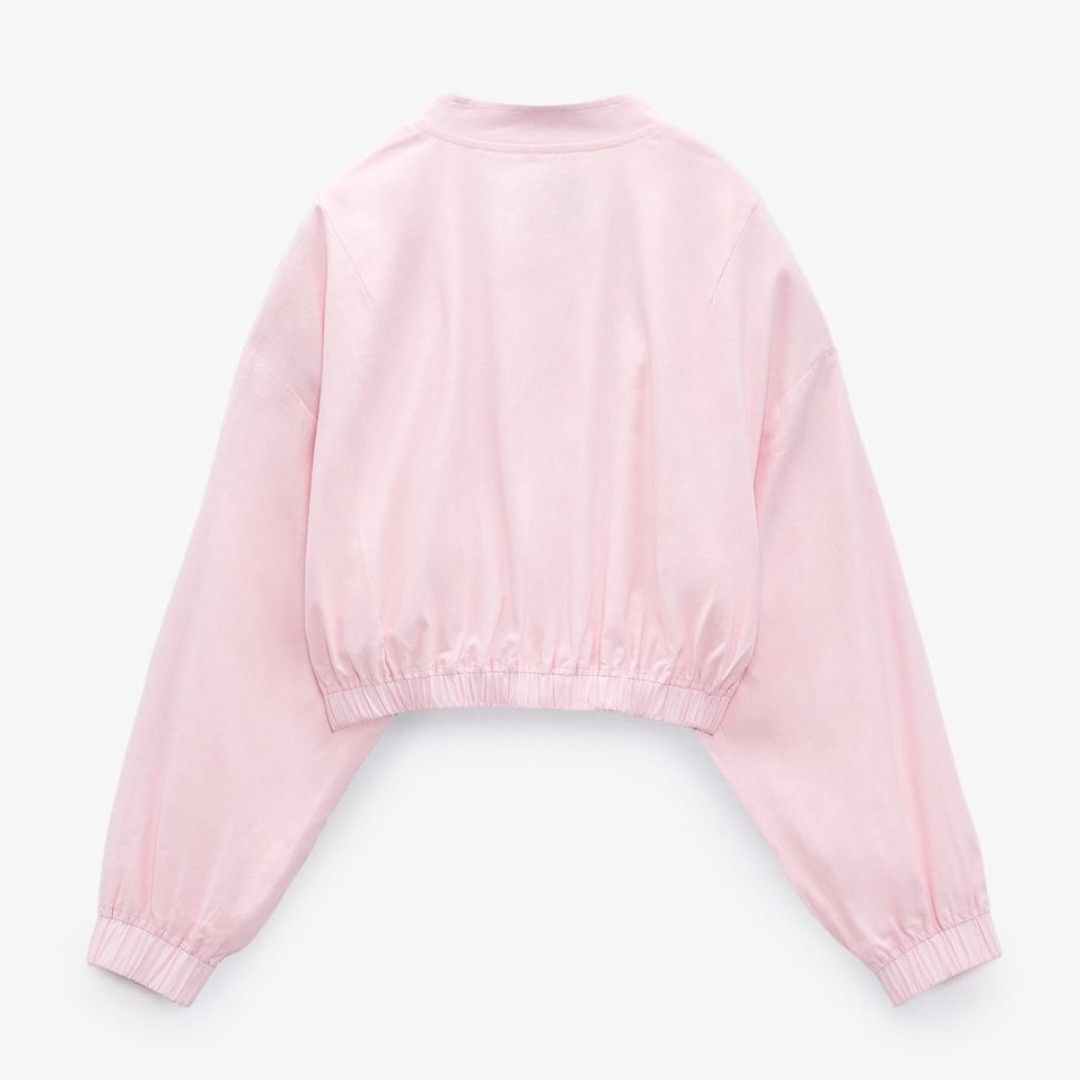 Zara linen blend cropped bomber jacket, Women's Fashion, Coats, Jackets