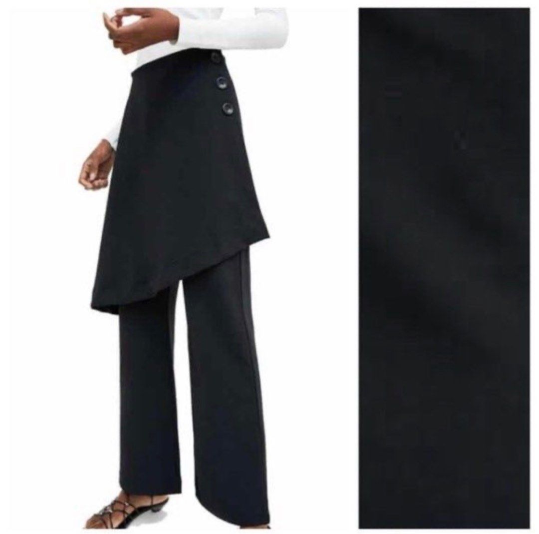 Zara pants with skirt overlay clearance
