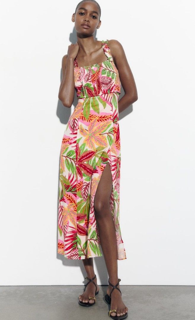 Zara midi dress sale clearance