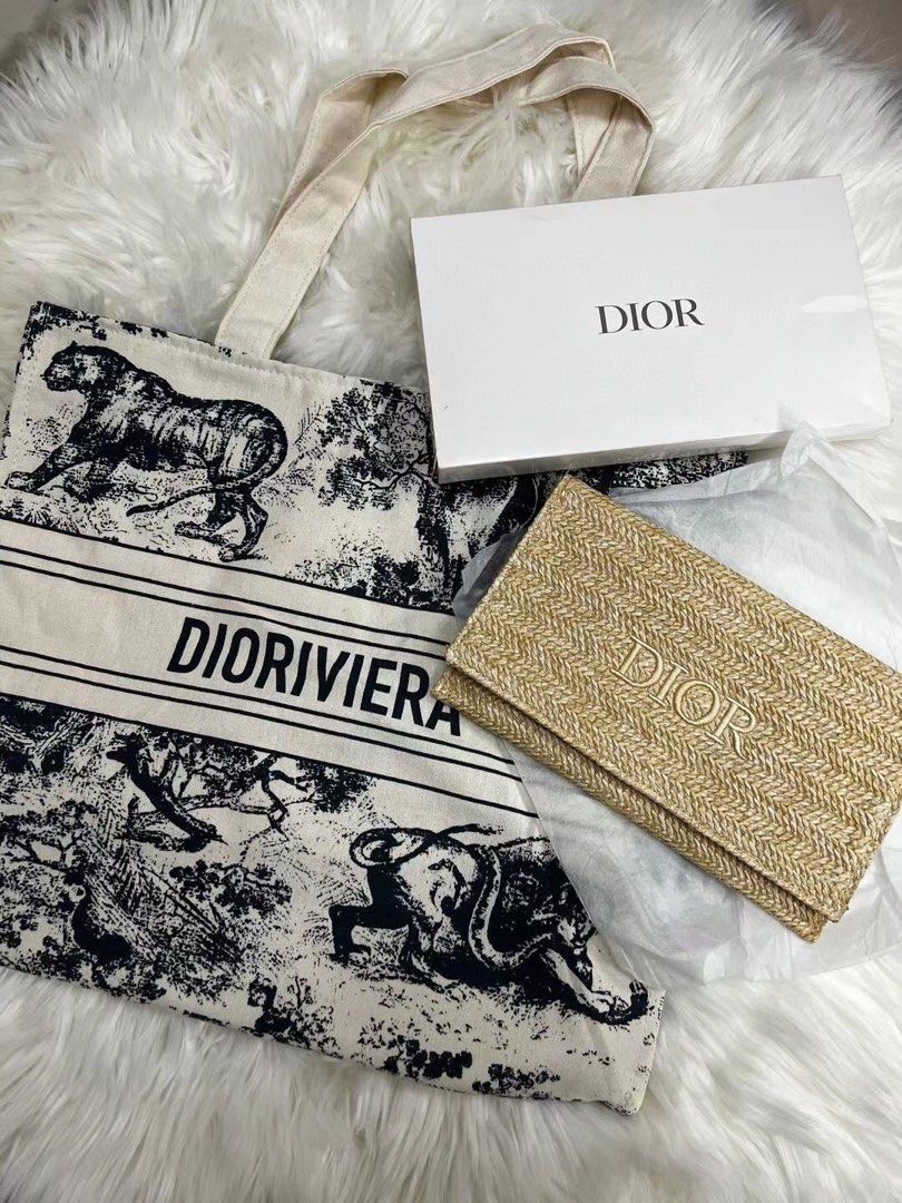 Christian Dior Limited Edition Novelty Tote Bag Navy Gold VIP Gift NFS No  Box
