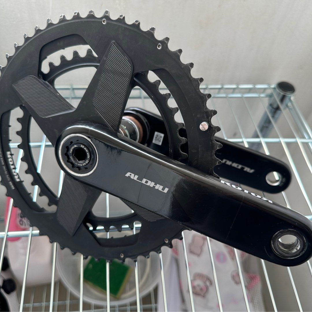 165mm Rotor Aldhu Carbon Crankset, Sports Equipment, Bicycles & Parts, Parts & Accessories on Carousell