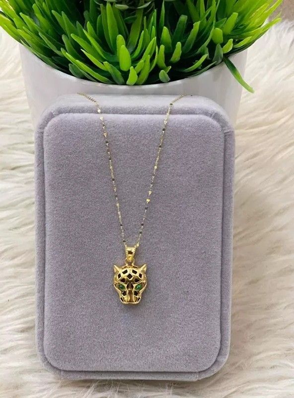 18k Saudi Gold Necklace Japan Style Chain + Cartier Panther Pendant 2.0g,  Women's Fashion, Jewelry & Organizers, Necklaces on Carousell