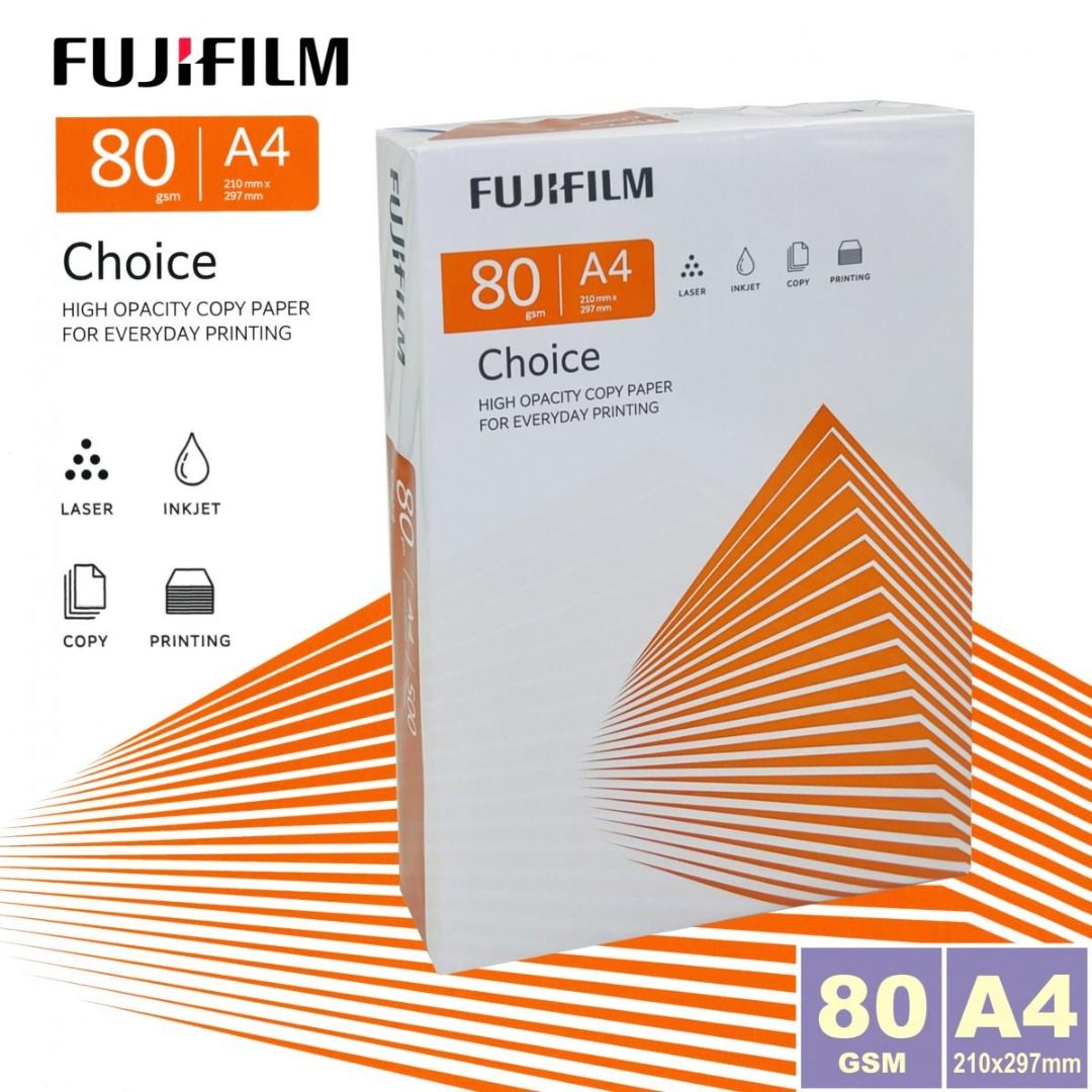 (5箱) 富士 Choice A4 特白影印紙 (80g), 興趣及遊戲, 手作＆自家設計, 文具 Carousell