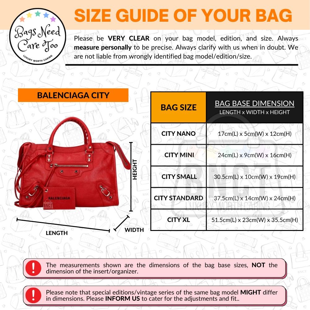 Balenciaga city bag measurements outlet