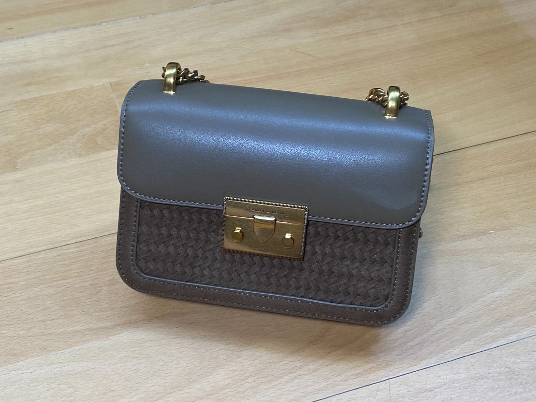 Charles and keith woven boxy chain strap bag best sale
