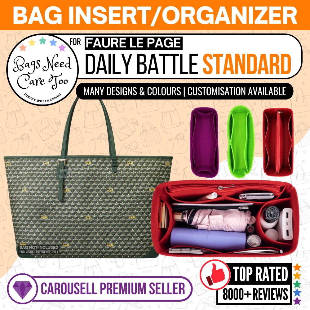 Daily Battle Bag Organizer / Tote Felt Insert With Detachable 