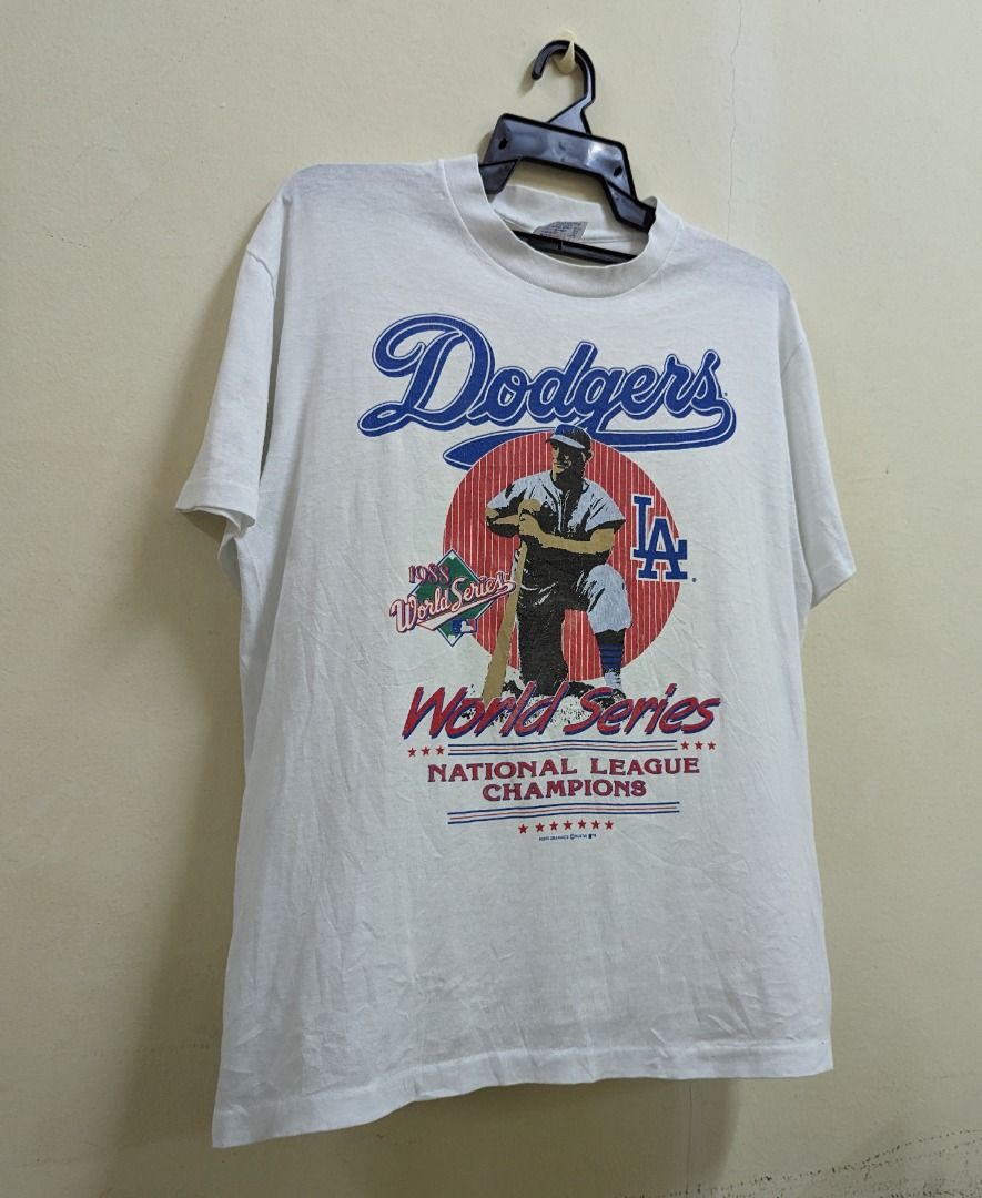 VINTAGE MLB LA DODGERS CHAMPIONS TEE SHIRT 1988 SIZE LARGE MADE IN