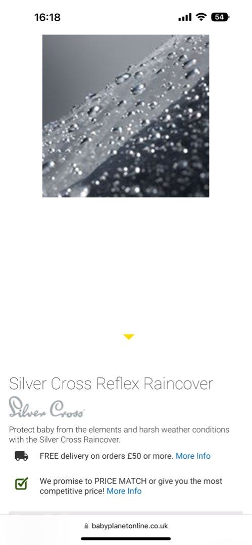Silver cross reflex stroller rain deals cover