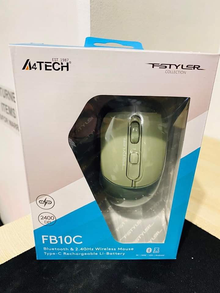 A4Tech Fstyler FB10C Rechargeable Bluetooth & 2.4ghz Wireless Mouse ...