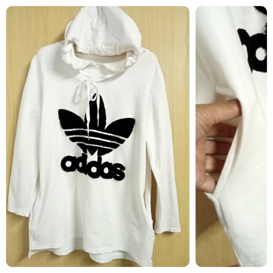 Ladies white outlet adidas hoodie