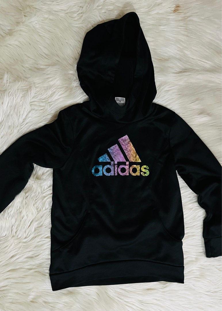 Adidas Hoodie with Colorful Logo Size S 7 8 Babies Kids