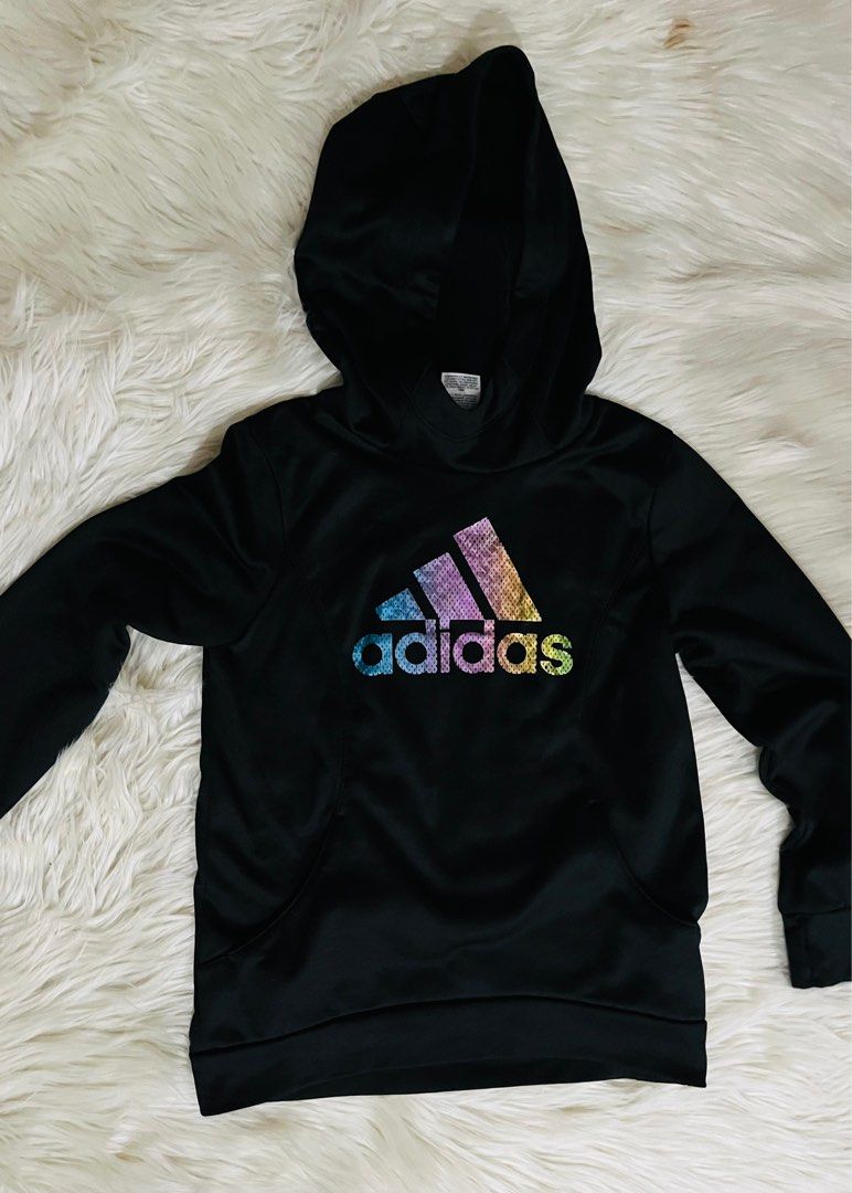 Adidas Hoodie with Colorful Logo Size S 7 8 Babies Kids