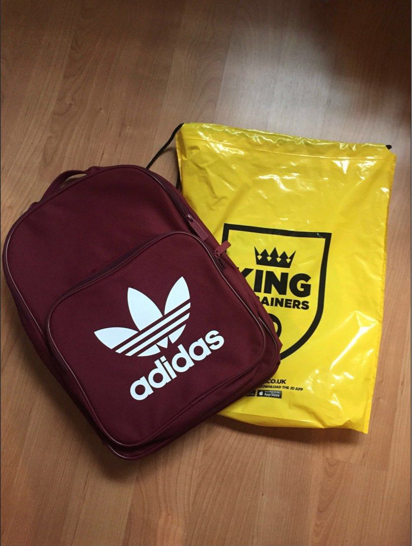 Adidas trefoil backpack maroon hot sale