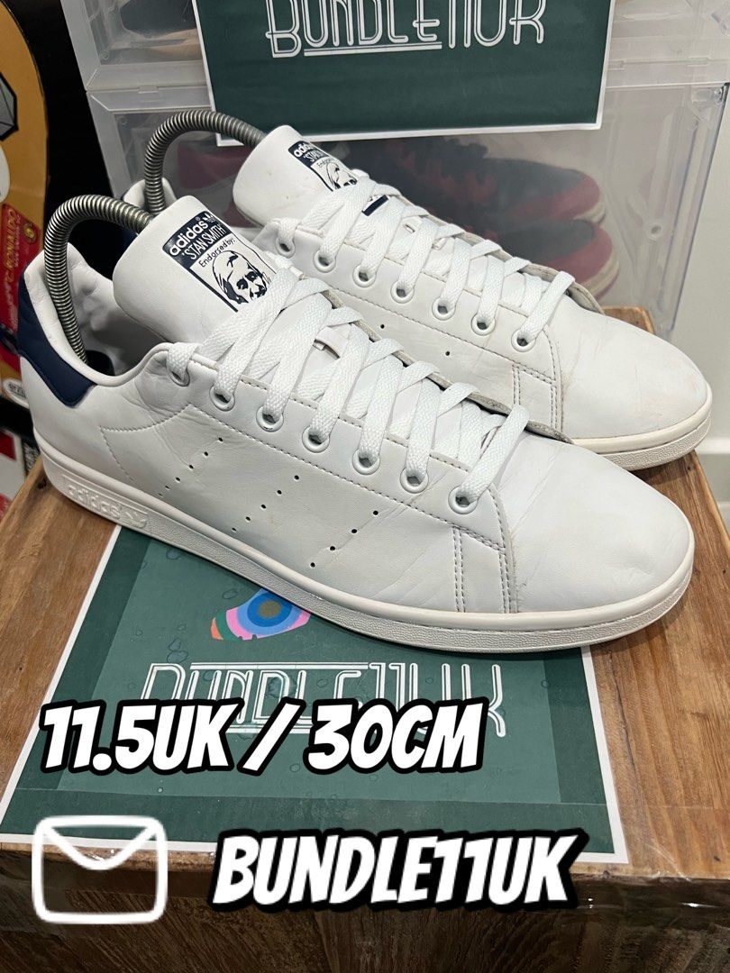 Adidas Stan Smith White Navy Originals 11.5UK Men s Fashion